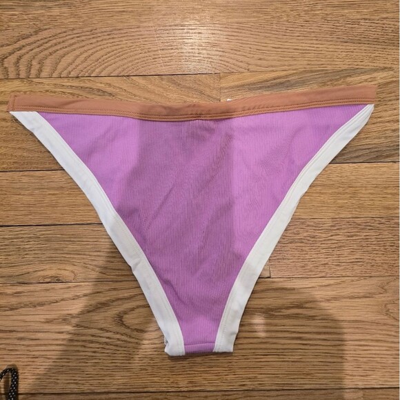 L Space Lala Bikini Bottom Rosebud Putty Pink Brown Sz XL NWT - Picture 4 of 4